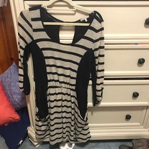 Charlotte rouse long sleeve open back dress